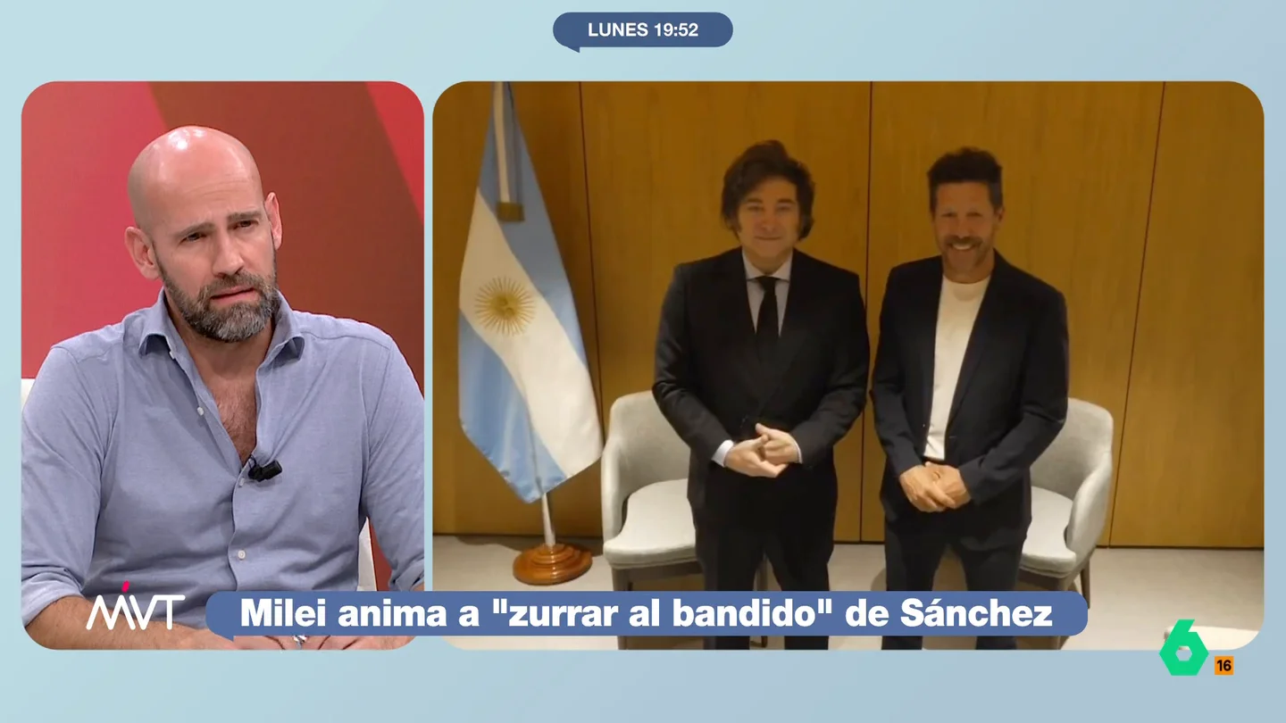 Gonzalo Miró, al ver a Simeone con Milei: "Es multimillonario, entra en lo razonable que le vote" Gonzalo Miró, al ver a Simeone con Milei: "Es multimillonario, entra en lo razonable que le vote"