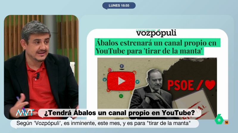 Alfonso Pérez Medina confirma que Ábalos "está estudiando" abrirse un canal de YouTube