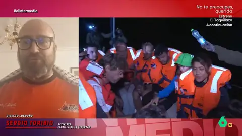 Sergio Toribio, activista de la Flotilla de la Libertad, tras la detención de Israel: "Nos han estado sobrevolando drones militares" Sergio Toribio, el activista español que iba a bordo de la Flotilla de la Libertad interceptada por Israel, recuerda el momento "bastante tenso" de la detención, donde usaron drones e incluso les rociaron con una sustancia blanquecina.
