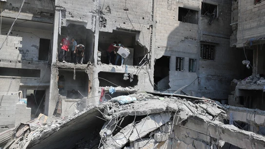Edificio en Gaza destruido por Israel Edificio en Gaza destruido por Israel