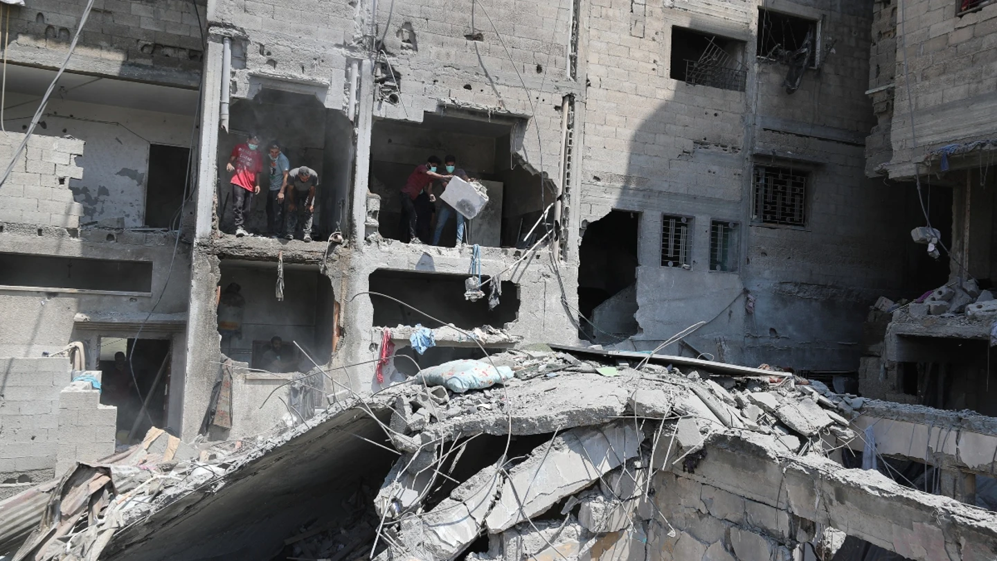 Edificio en Gaza destruido por Israel Edificio en Gaza destruido por Israel