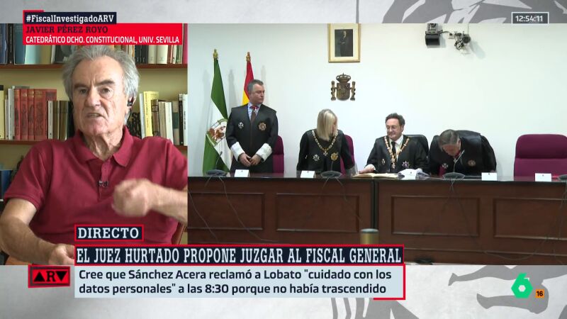 Pérez Royo tacha de "sesgada" la instrucción del juez Hurtado sobre el fiscal general: "Él decide a quién escucha y a quién no"