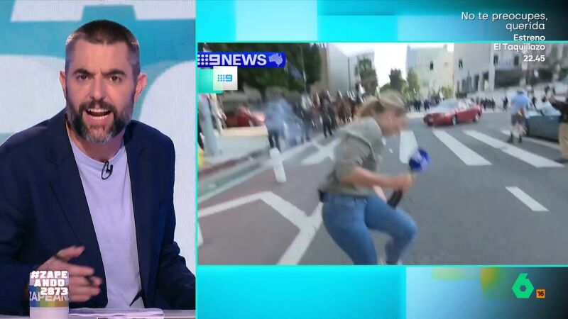 Dani Mateo, sobre el pelotazo a la periodista en Los Ángeles: "Ella está bien, el que no está bien es el anormal del policía"