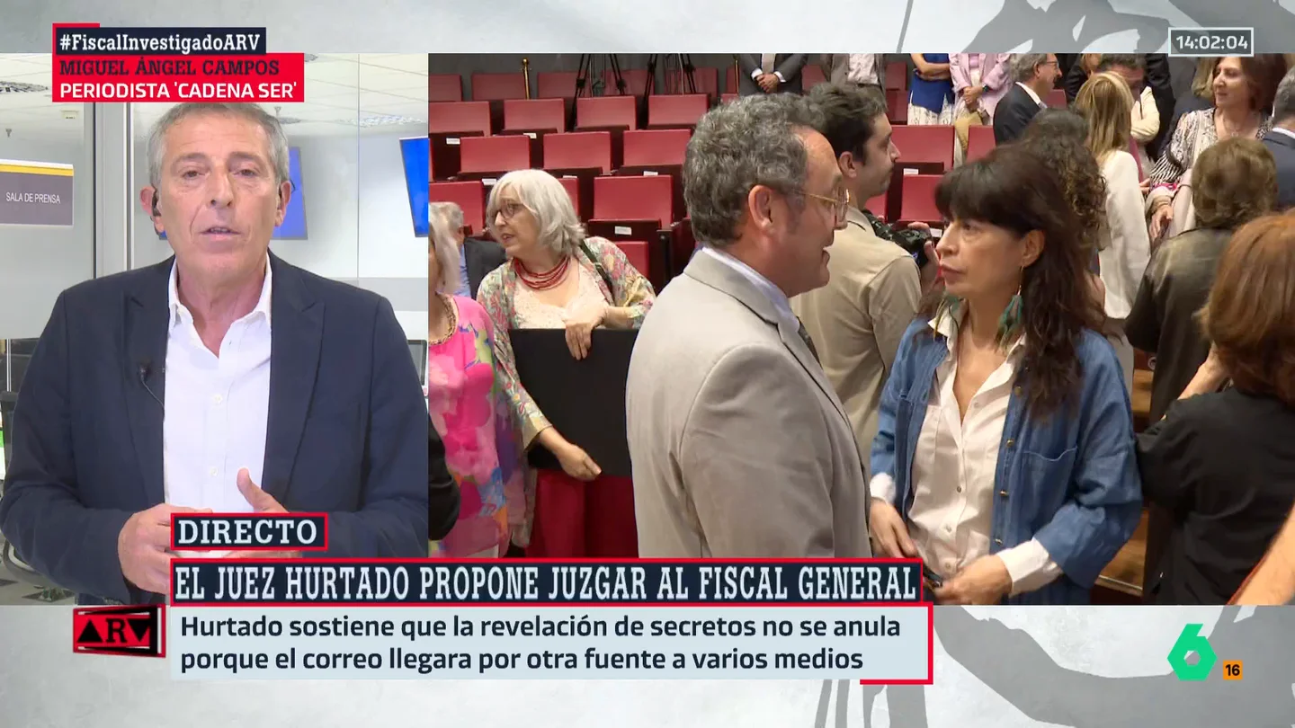 Miguel Ángel Campos reta al juez Hurtado: "Si él cree que mentí, que haga lo que tiene que hacer" Miguel Ángel Campos reta al juez Hurtado: "Si él cree que mentí, que haga lo que tiene que hacer"
