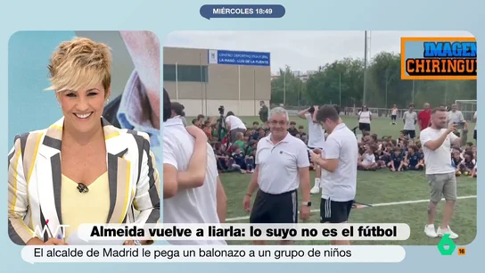 Cristina Pardo reacciona a las 'dotes' futbolísticas de Almeida: "Ha vuelto a la política del balonazo" Cristina Pardo reacciona a las 'dotes' futbolísticas de Almeida: "Ha vuelto a la política del balonazo"