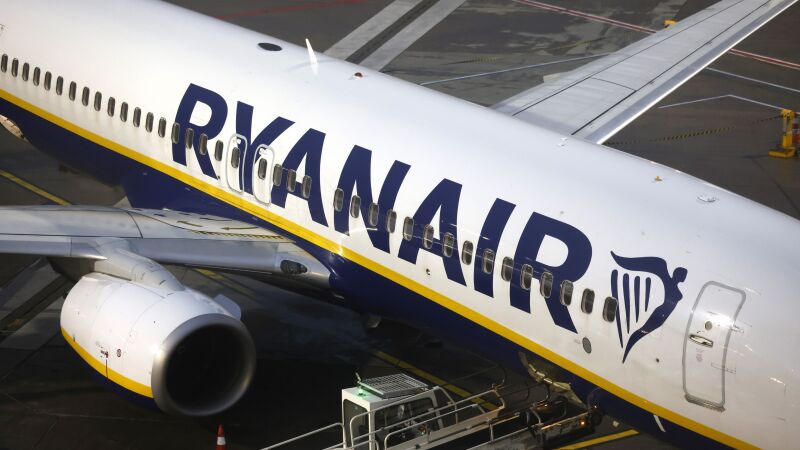Imagen de archivo de un avión de Ryanair 