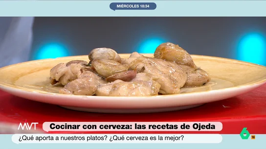 La receta más sabrosa de pollo al ajillo con cerveza y romero del nutricionista Pablo Ojeda Sigue la receta de Pablo Ojeda para preparar un pollo al ajillo con cerveza y romero: un guiso potente, fácil y perfecto para mojar pan, con trucos del nutricionista de Más Vale Tarde.