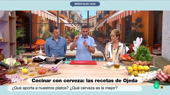 ¿Engorda menos la cerveza 0,0? El nutricionista Pablo Ojeda aclara esta cuestión El experto va a convertir la cerveza en el ingrediente clave de las recetas que va a preparar hoy en el programa. A pesar de ello, Ojeda no duda en aclarar varias dudas sobre su uso en cocina.