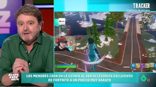 Paco Jiménez descubre cómo funciona la estafa del 'Fortnite': los falsos 'chollos' de 'skins' que le cuestan la paga a los jóvenes Paco Jiménez analiza en este vídeo una nueva estafa en 'Fortnite'. Los ciberdelincuentes ofrecen 'skins' del famoso videojuego y exigen como pago tarjetas regalo. Después, "si te he visto no me acuerdo", señala el periodista.