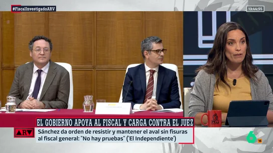 Marta García Aller analiza las declaraciones de Pilar Alegría y advierte: "Estamos normalizando que se refiera al fiscal general del Estado como si fuera el fiscal del Gobierno" Marta García Aller analiza las declaraciones de Pilar Alegría y advierte: "Estamos normalizando que se refiera al fiscal general del Estado como si fuera el fiscal del Gobierno"