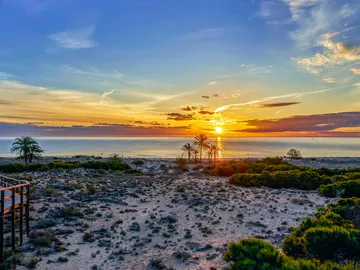 Playa de arena de Arenales del Sol en Elche, Alicante Playa de arena de Arenales del Sol en Elche, Alicante