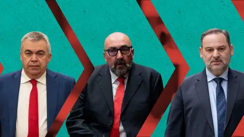 Santos Cerdán, José Luis Ábalos y Koldo García Santos Cerdán, José Luis Ábalos y Koldo García