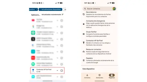 Descargando los contactos VIP Descargando los contactos VIP