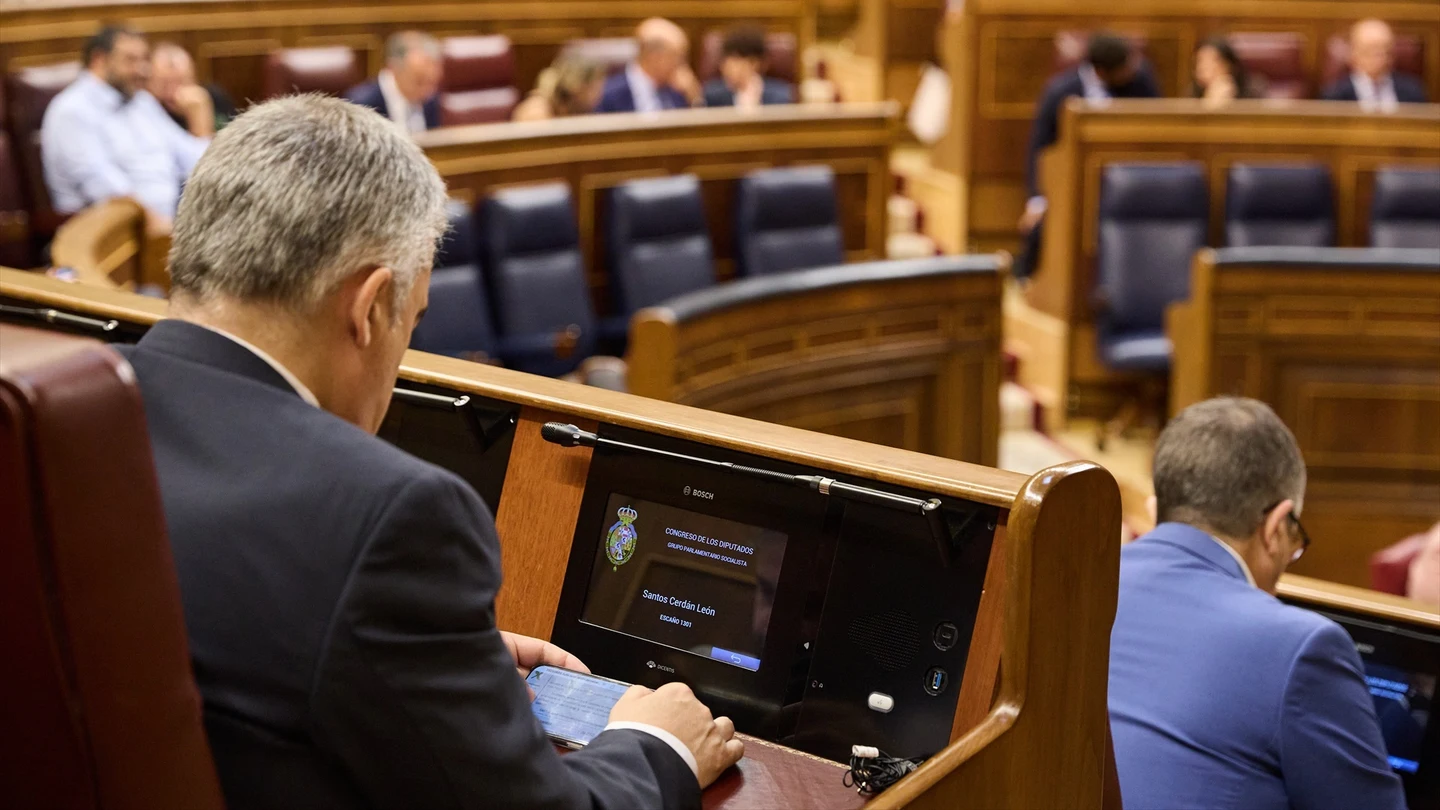 Santos Cerdán, en el Congreso de los Diputados Santos Cerdán, en el Congreso de los Diputados