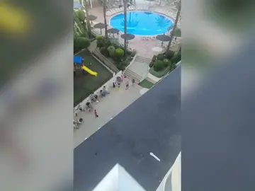 Decenas de turistas hacen cola a las 6 de la mañana para hacerse con una tumbona en Benidorm Decenas de turistas hacen cola a las 6 de la mañana para hacerse con una tumbona en Benidorm