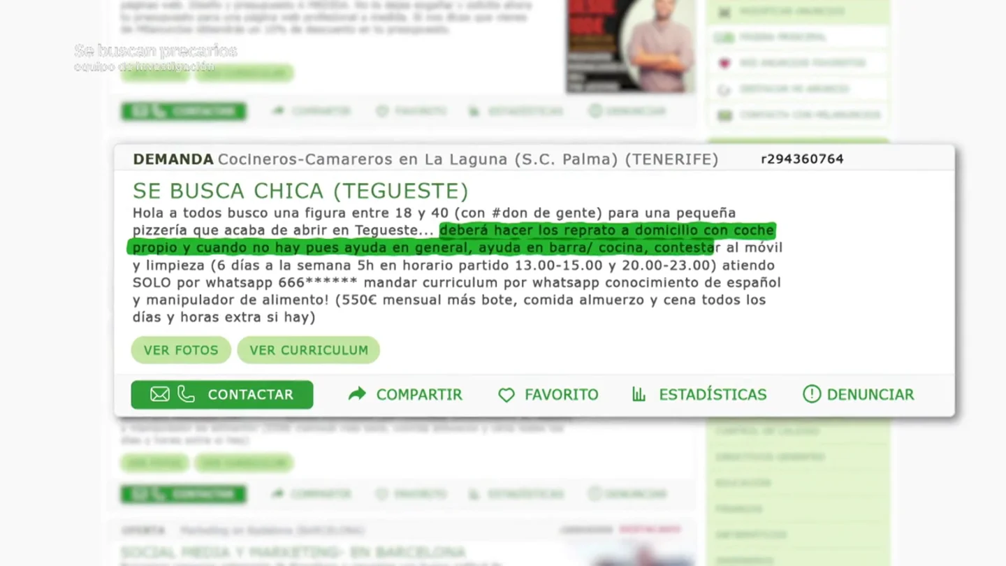 20 euros al día por 11 horas de trabajo: las indignantes ofertas de trabajo a las que los españoles en paro se enfrentan a diario 20 euros al día por 11 horas de trabajo: las indignantes ofertas de trabajo a las que los españoles en paro se enfrentan a diario