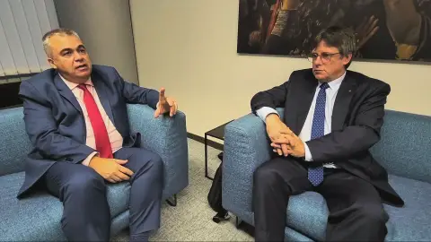 Santos Cerdán, con Puigdemont Santos Cerdán, con Puigdemont