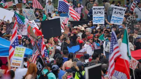 Manifestantes protestas contra Donald Trump en Los Ángeles Manifestantes protestas contra Donald Trump en Los Ángeles