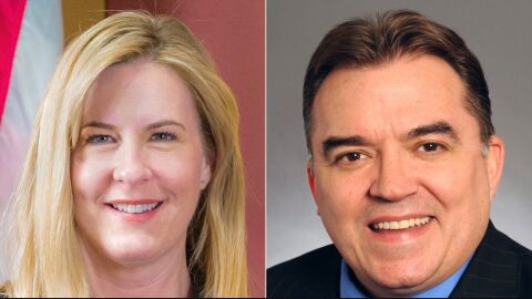 Melissa Hortman y John Hoffman.