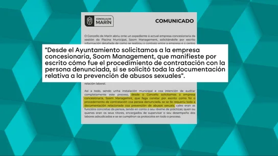 El comunicado del Ayuntamiento de Marín. El comunicado del Ayuntamiento de Marín.