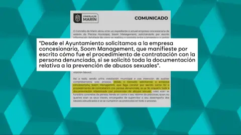 El comunicado del Ayuntamiento de Marín. El comunicado del Ayuntamiento de Marín.
