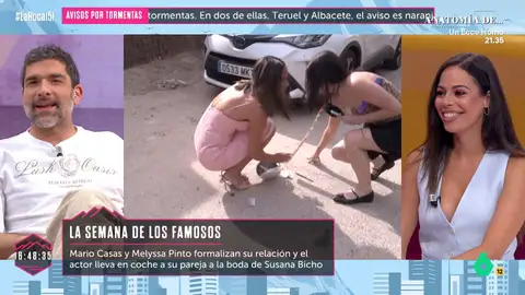 Mario Casas lleva a Melyssa Pinto a la boda de Susana Bicho: "Molan un montó porque no paran de meter la pata" Mario Casas lleva a Melyssa Pinto a la boda de Susana Bicho: "Molan un montó porque no paran de meter la pata"
