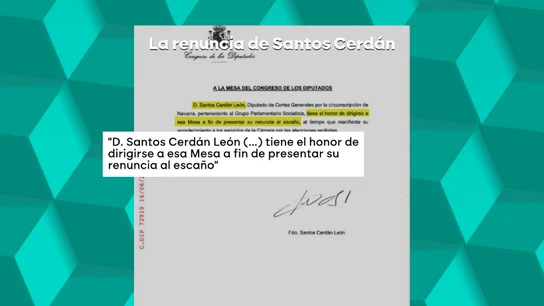 Santos Cerdán entrega su acta de diputado y deja de estar aforado Santos Cerdán entrega su acta de diputado y deja de estar aforado