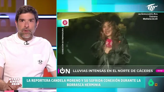 Zapeando recuerda a Candela Moreno y su dura conexión durante la borrasca Herminia: "No puso dinero para el cumple del director" Zapeando recuerda a Candela Moreno y su dura conexión durante la borrasca Herminia: "No puso dinero para el cumple del director"