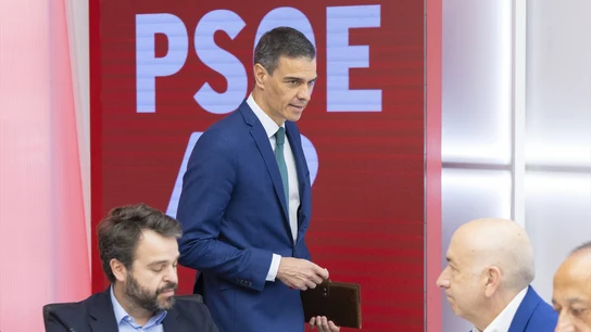 El secretario general del PSOE, Pedro Sánchez, a su llegada a la reunión de la Comisión Ejecutiva Federal. El secretario general del PSOE, Pedro Sánchez, a su llegada a la reunión de la Comisión Ejecutiva Federal.
