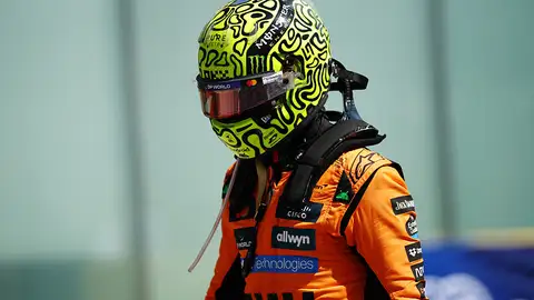 Lando Norris después de su accidente en el GP de Canadá Lando Norris después de su accidente en el GP de Canadá