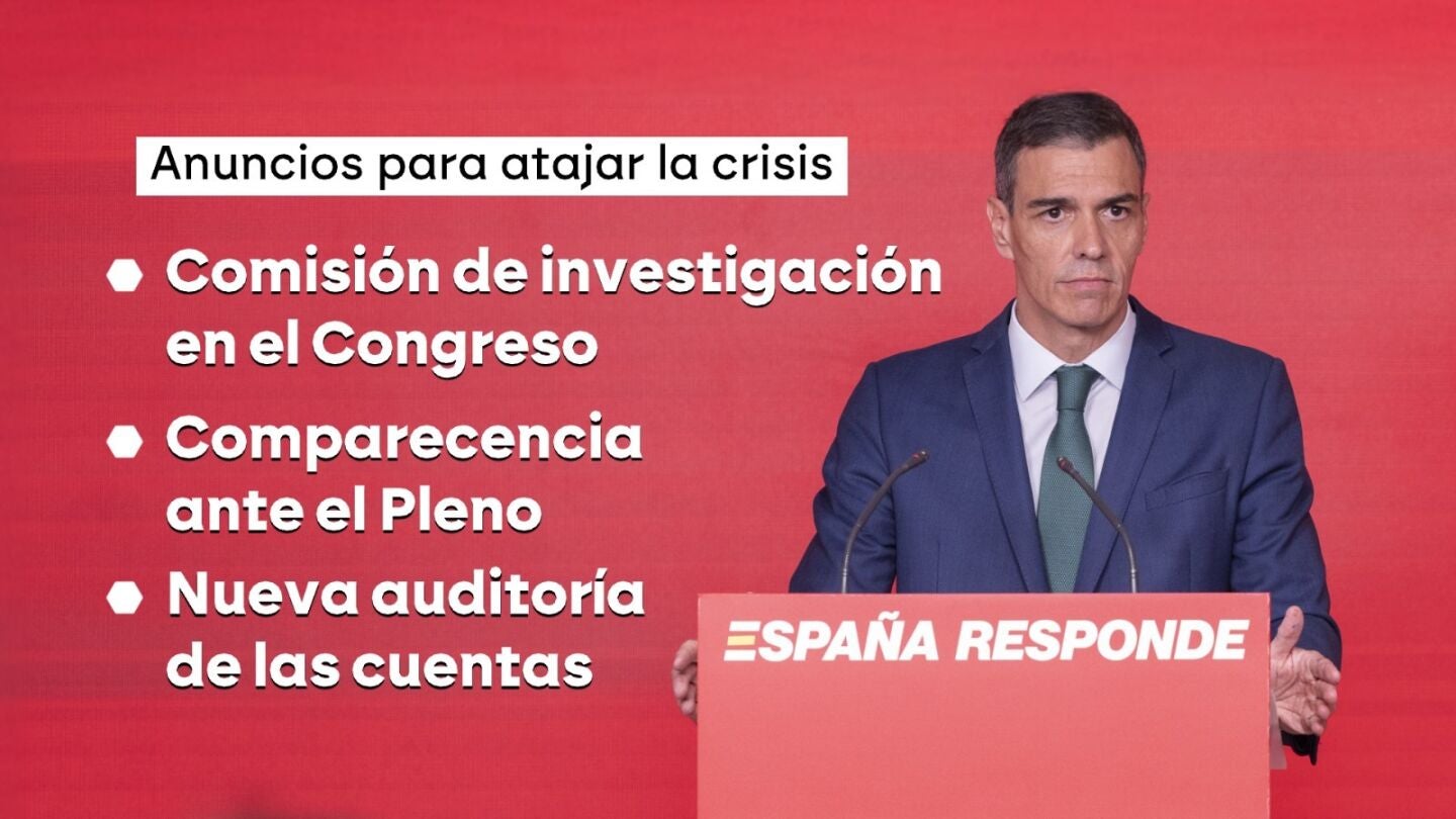 Las medidas anunciadas por Pedro Sánchez para atajar la crisis por el 'caso Koldo'