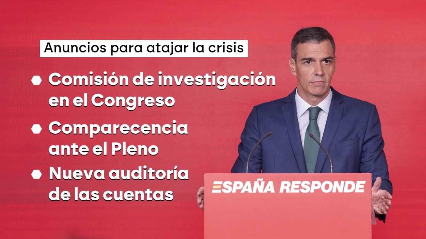 Las medidas anunciadas por Pedro Sánchez para atajar la crisis por el 'caso Koldo' Las medidas anunciadas por Pedro Sánchez para atajar la crisis por el 'caso Koldo'