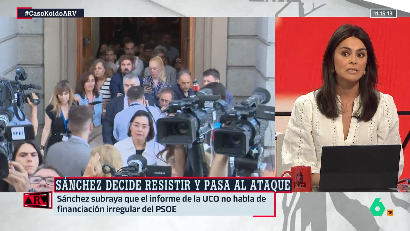 Ángela Martialay ve débil la estrategia de Sánchez: "Pretende encapsular a tres personas y al PSOE, pero no al Ejecutivo, en el presunto caso de corrupción" Ángela Martialay ve débil la estrategia de Sánchez: "Pretende encapsular a tres personas y al PSOE, pero no al Ejecutivo, en el presunto caso de corrupción"