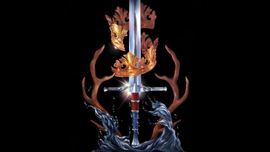 Detalle de la cubierta de 'La espada fulgurante'