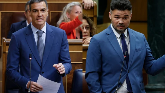 Pedro Sánchez y Gabriel Rufián Pedro Sánchez y Gabriel Rufián