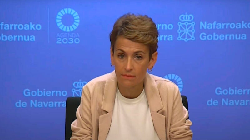 Rueda de prensa de la presidenta de Navarra, María Chivite