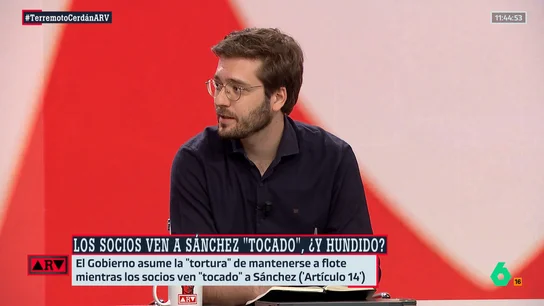 Alán Barroso analiza la postura de Sumar: "Están recibiendo los golpes del PSOE sin ser culpables" Alán Barroso analiza la postura de Sumar: "Están recibiendo los golpes del PSOE sin ser culpables"