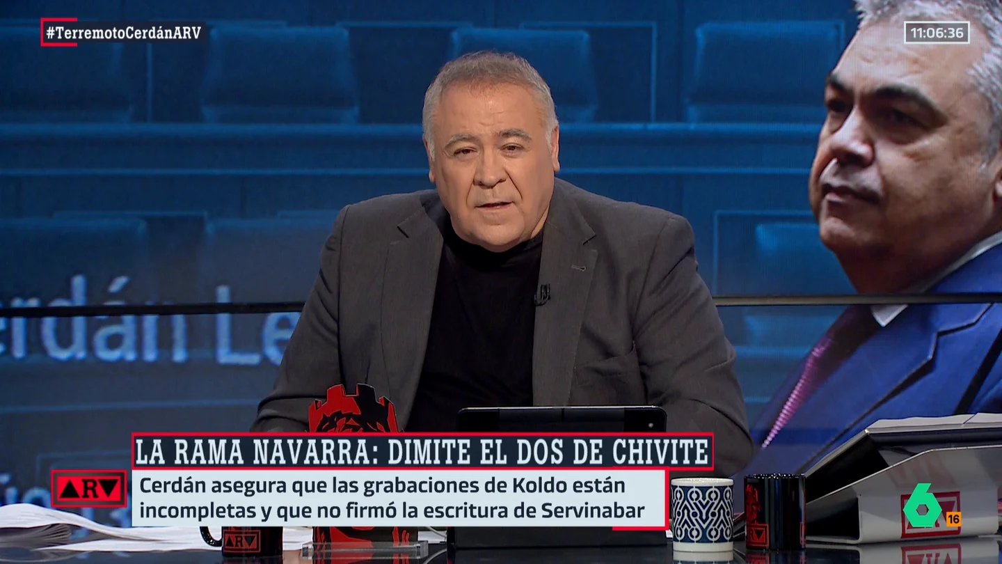 Ferreras: "¿Siguen confiando en Santos Cerdán?" Ferreras: "¿Siguen confiando en Santos Cerdán?"