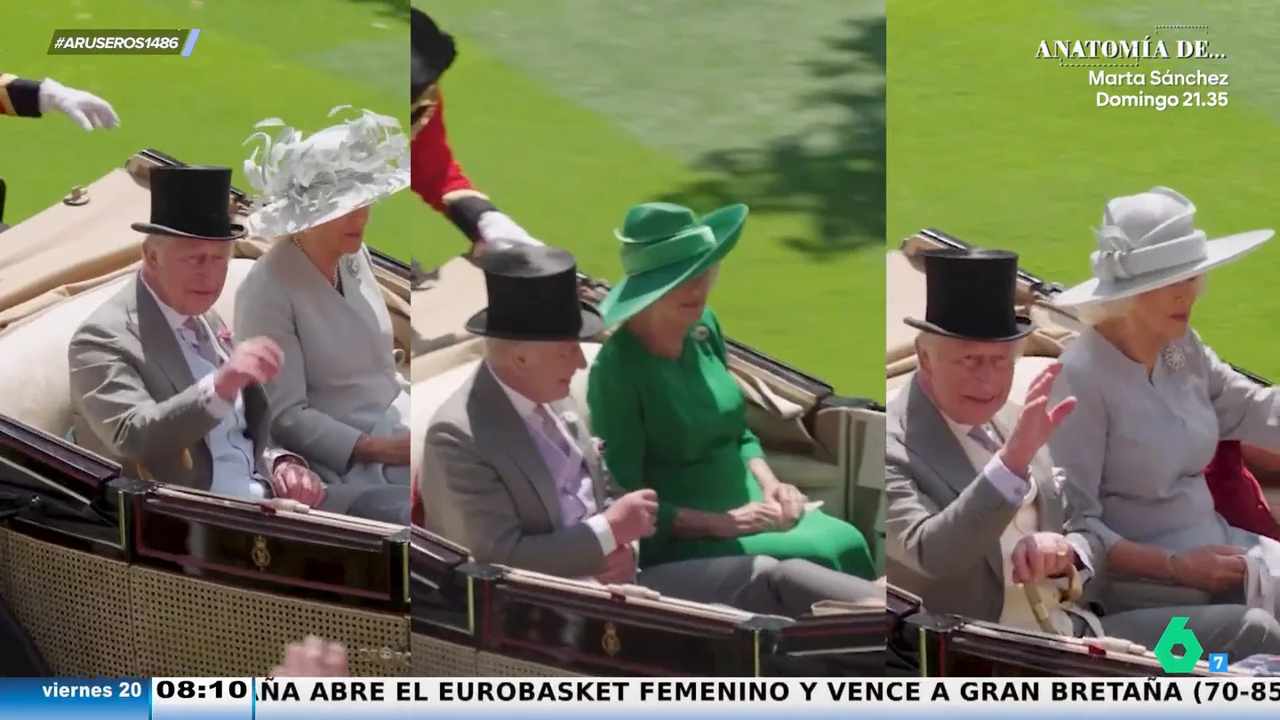 Alfonso Arús, indignado con los looks del rey Carlos en Ascot: "Solo tiene un traje, el del lamparón" Alfonso Arús, indignado con los looks del rey Carlos en Ascot: "Solo tiene un traje, el del lamparón"