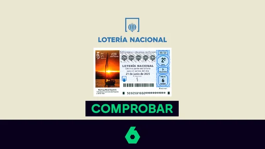 Resultado de la Lotería Nacional del sábado 21 de junio de 2025. Décimo de la Lotería Nacional del 21 de junio de 2025, comprueba el resultado del sorteo en laSexta.com