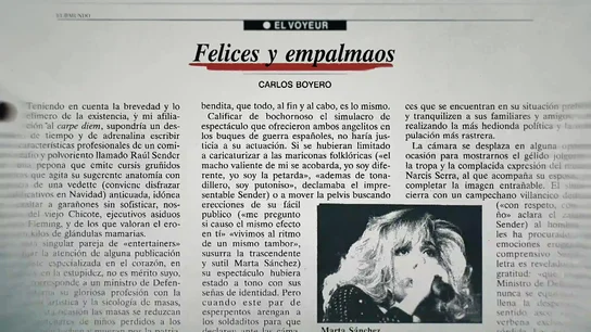 "Felices y empalmados": las duras críticas a la "frívola" actuación de Marta Sánchez a los españoles destinados en la Guerra del Golfo "Felices y empalmados": las duras críticas a la "frívola" actuación de Marta Sánchez a los españoles destinados en la Guerra del Golfo
