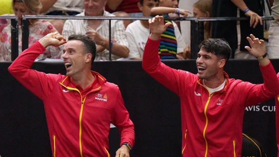 Roberto Bautista y Carlos Alcaraz Roberto Bautista y Carlos Alcaraz