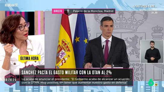 Carmen Ro aplaude el pacto entre España y la OTAN por el gasto militar: "Esto nos da mayor calidad de vida" Carmen Ro aplaude el pacto entre España y la OTAN por el gasto militar: "Esto nos da mayor calidad de vida"