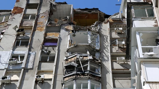 Edificio en Odesa dañado por los ataques rusos Edificio en Odesa dañado por los ataques rusos
