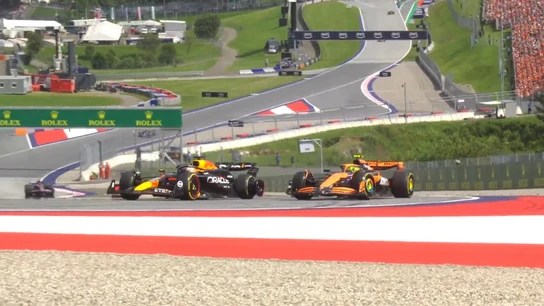 Verstappen y Norris pelean en Austria Verstappen y Norris pelean en Austria