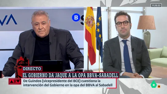 Carlos Cuerpo niega un 'sabotaje' a la OPA del BBVA al Sabadell: "La condición es proporcionada y equilibrada" Carlos Cuerpo niega un 'sabotaje' a la OPA del BBVA al Sabadell: "La condición es proporcionada y equilibrada"