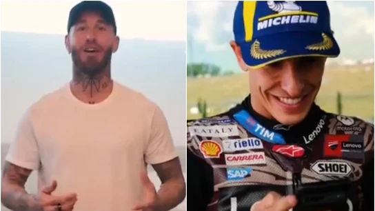 Sergio Ramos y Marc Márquez Sergio Ramos y Marc Márquez