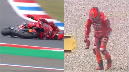 Caía Márquez en Assen Caía Márquez en Assen