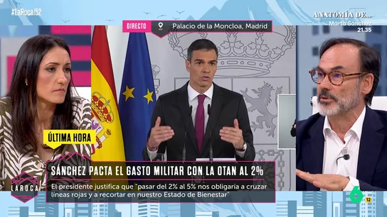 La Roca: Fernando Garea opina del acuerdo entre el Gobierno y la OTAN: "Es una prueba de vida del presidente" La Roca: Fernando Garea opina del acuerdo entre el Gobierno y la OTAN: "Es una prueba de vida del presidente"