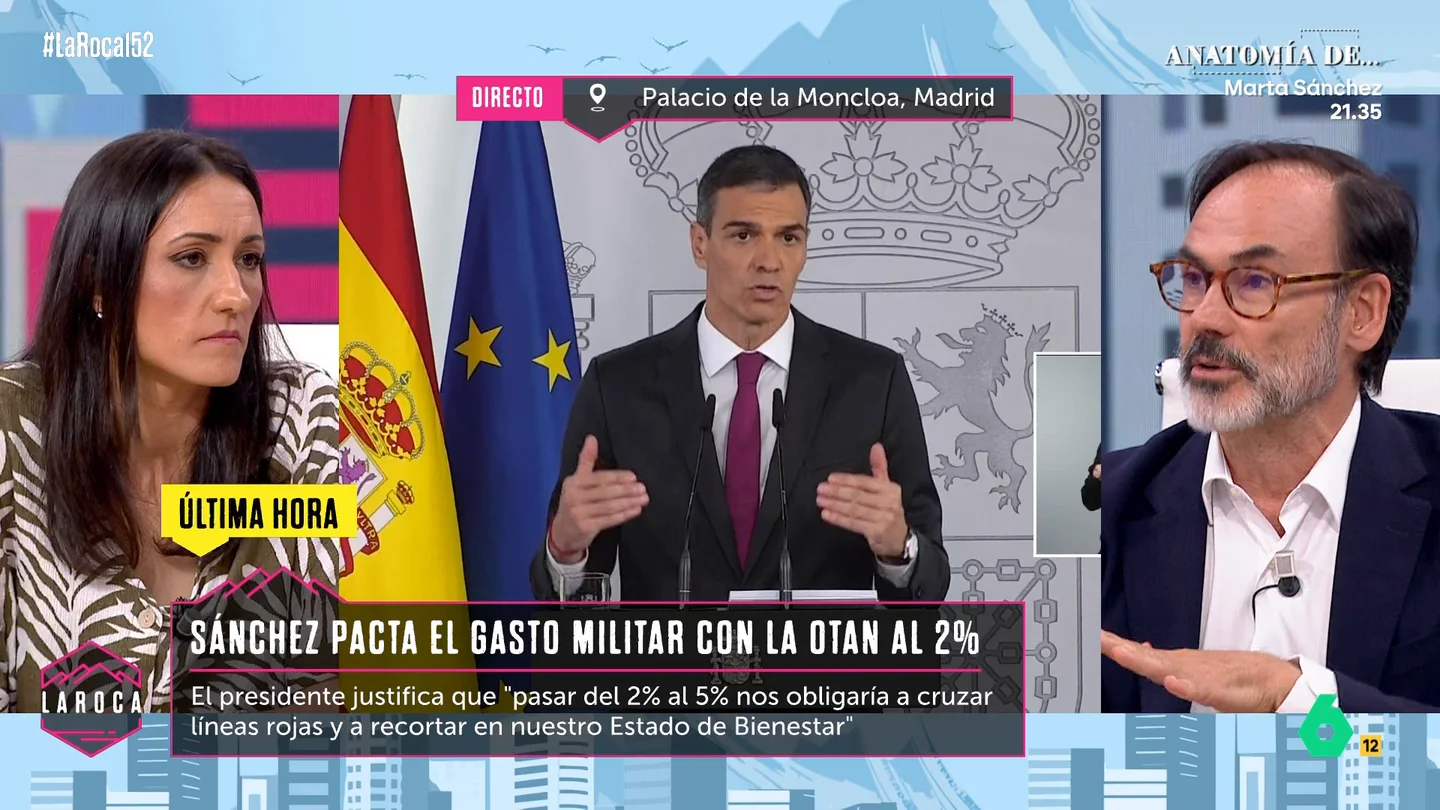 La Roca: Fernando Garea opina del acuerdo entre el Gobierno y la OTAN: "Es una prueba de vida del presidente" La Roca: Fernando Garea opina del acuerdo entre el Gobierno y la OTAN: "Es una prueba de vida del presidente"